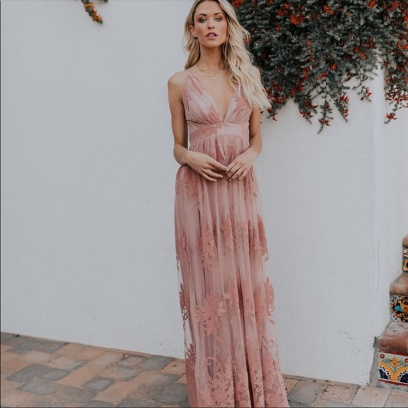 Mauve Floral Maxi - Picture 8 of 12